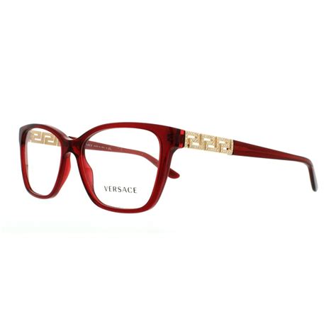 red versace eyeglasses|versace rimless glasses for women.